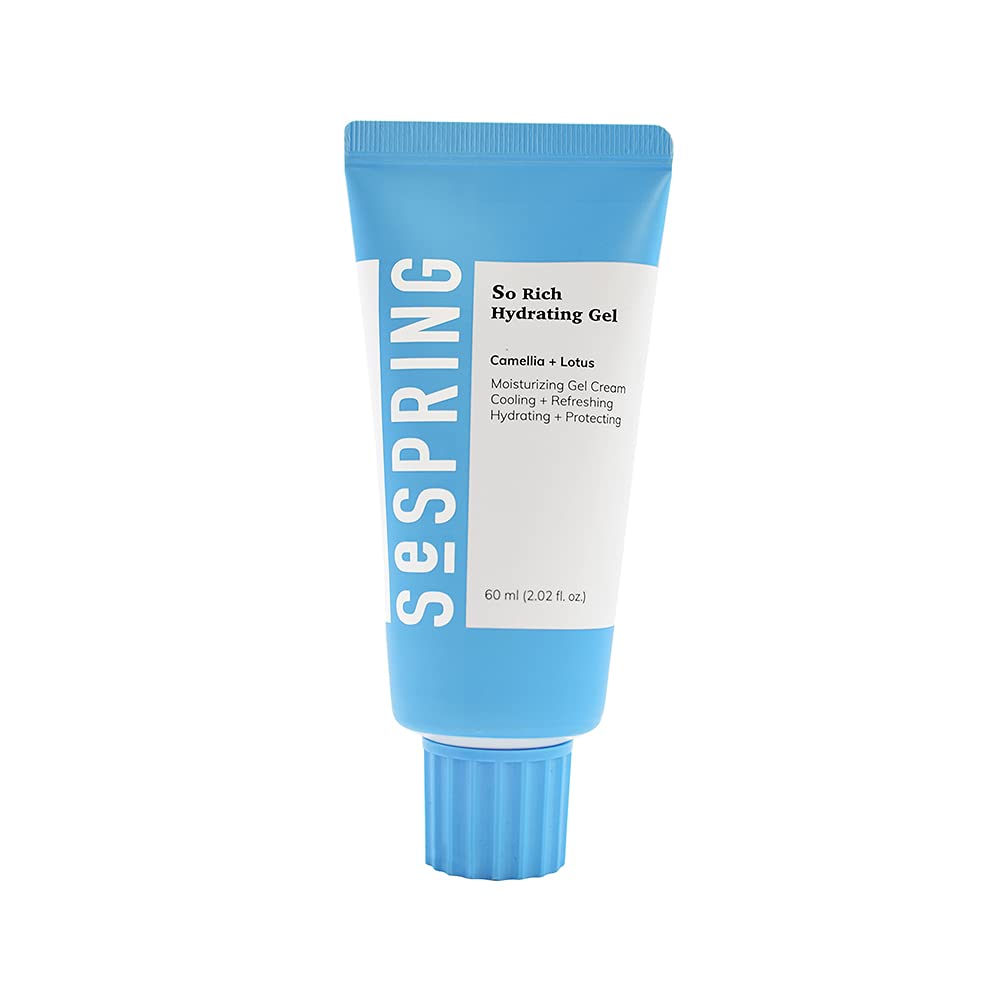 So Rich Hydrating Gel Moisturizer, Gel to Cream Facial Moisturizer, Hyaluronic Acid, Made with Camellia and Lotus, Korean Skincare, Clean Beauty, Vegan, Cruelty Free, + Paraben Free, 2.02 oz