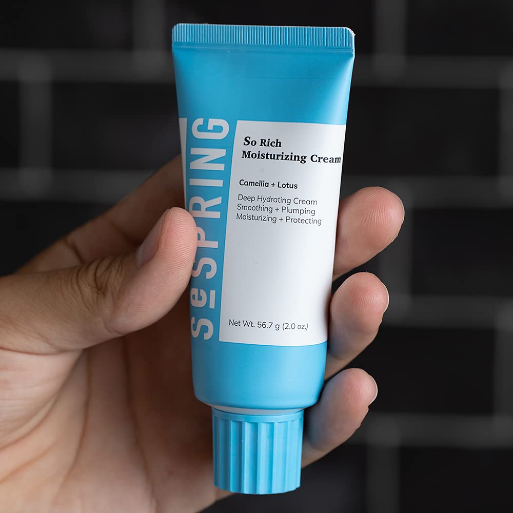 So Rich Moisturizing Cream, Facial Moisturizer, Formulated with Camellia, Lotus, Shea Butter, Coco Butter, Korean Skin Care, Clean Beauty Products, Vegan, Cruelty Free, Soft Skin 2.0 Fl Oz
