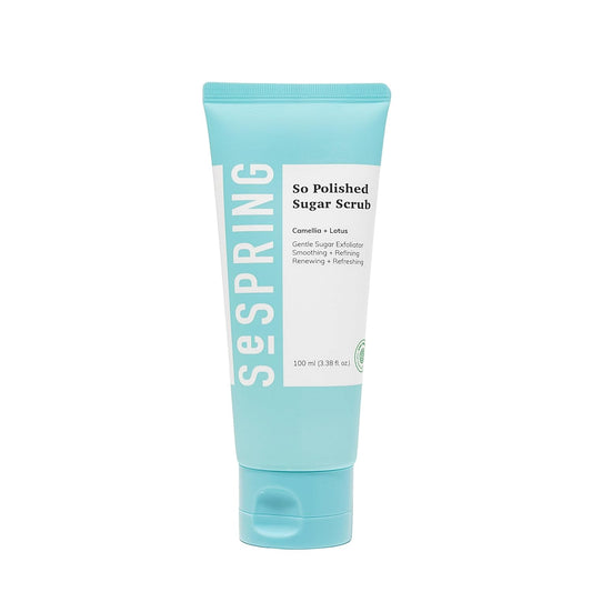So Polished Sugar Scrub, Formulated with Camellia and Lotus, Gentle Exfoliation, Korean Skincare, Clean Beauty, Vegan, Cruelty Free, and Paraben Free
