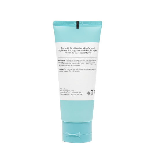 So Polished Sugar Scrub, Formulated with Camellia and Lotus, Gentle Exfoliation, Korean Skincare, Clean Beauty, Vegan, Cruelty Free, and Paraben Free