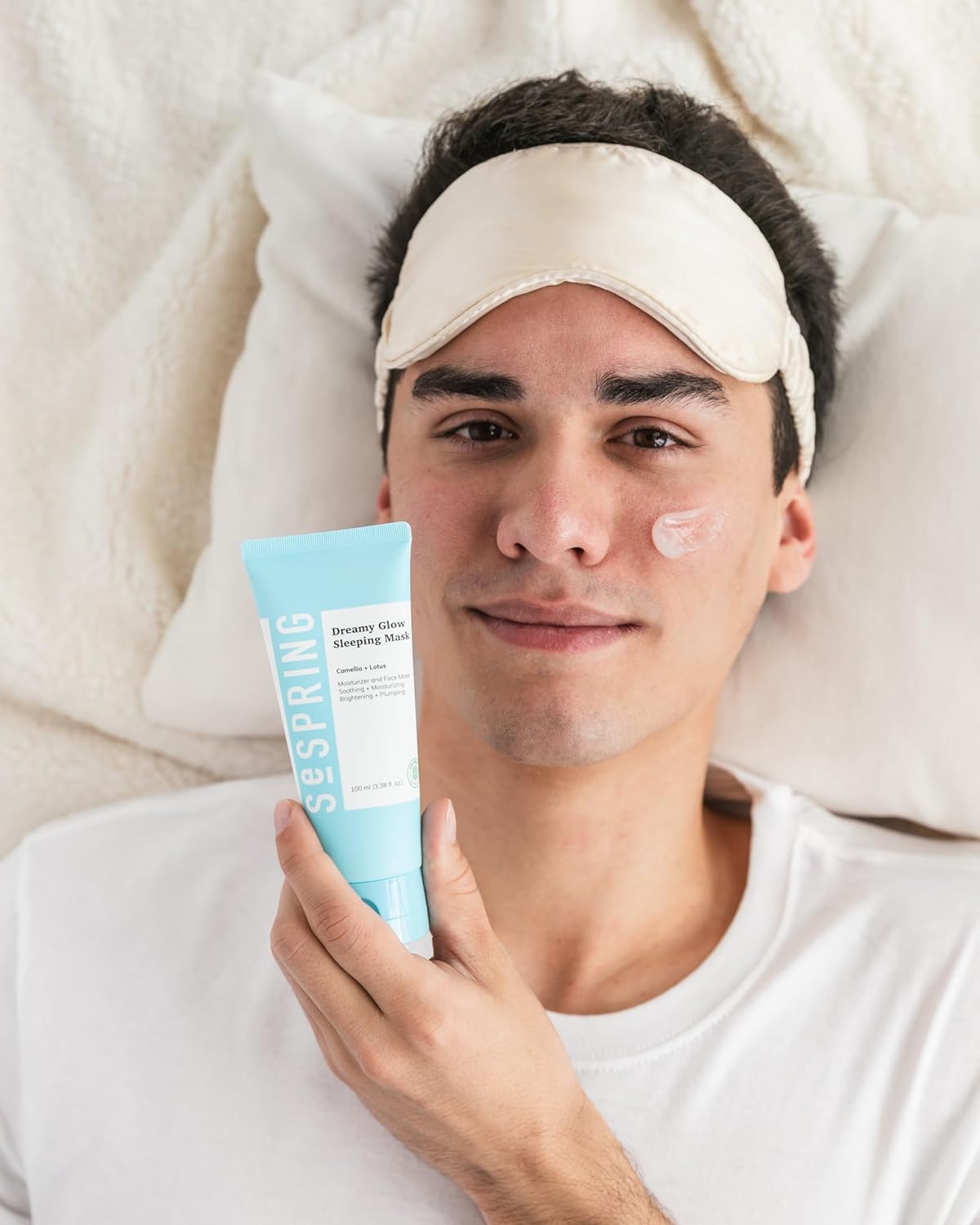 SEPSRING Dreamy Glow Sleeping Mask, Korean Face Mask, Formulated with Camellia, Lotus, and Hyaluronic Acid, Korean Skincare, Clean Beauty, Vegan, Cruelty Free, Korean Beauty Products, 3.38 Fl Oz